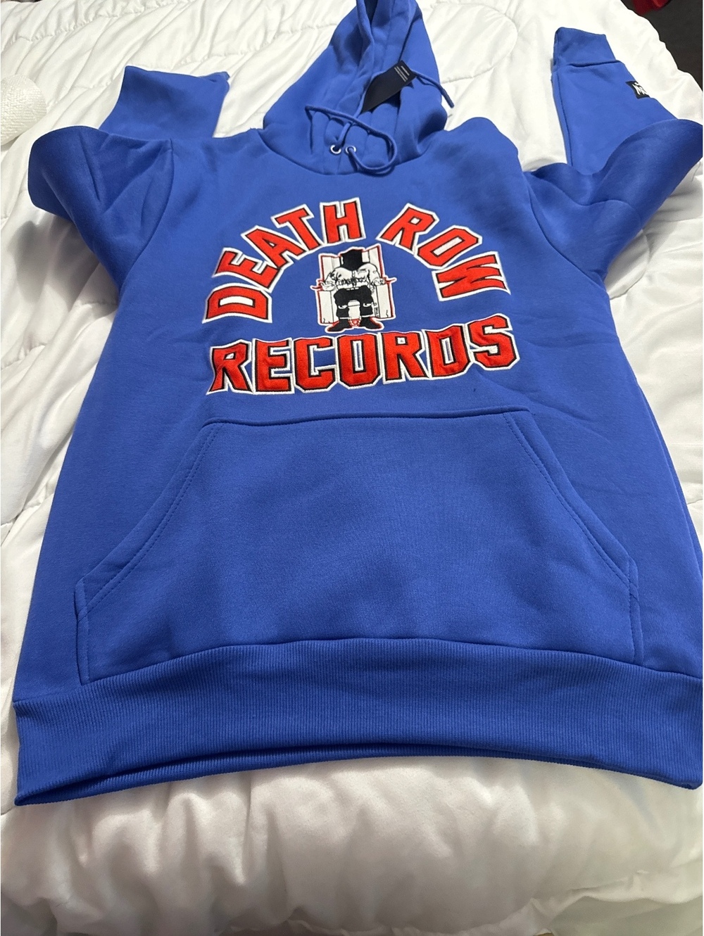 Death Row Records Blue Hoodie Medium with Tags
